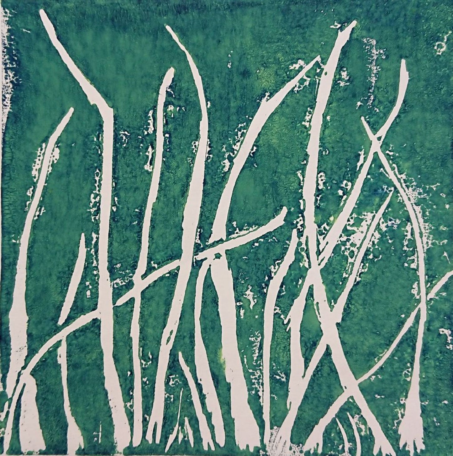 GRASS & TREES 5: YELLOW on PRUSSIAN BLUE